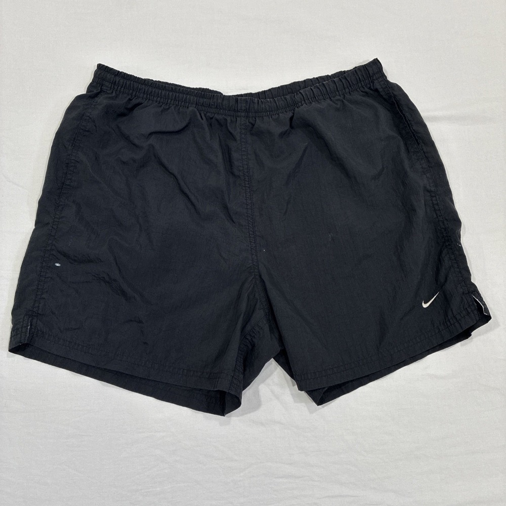 Vintage‎ 90's Nike Women's Black Running Shorts Size Large Silver Tag